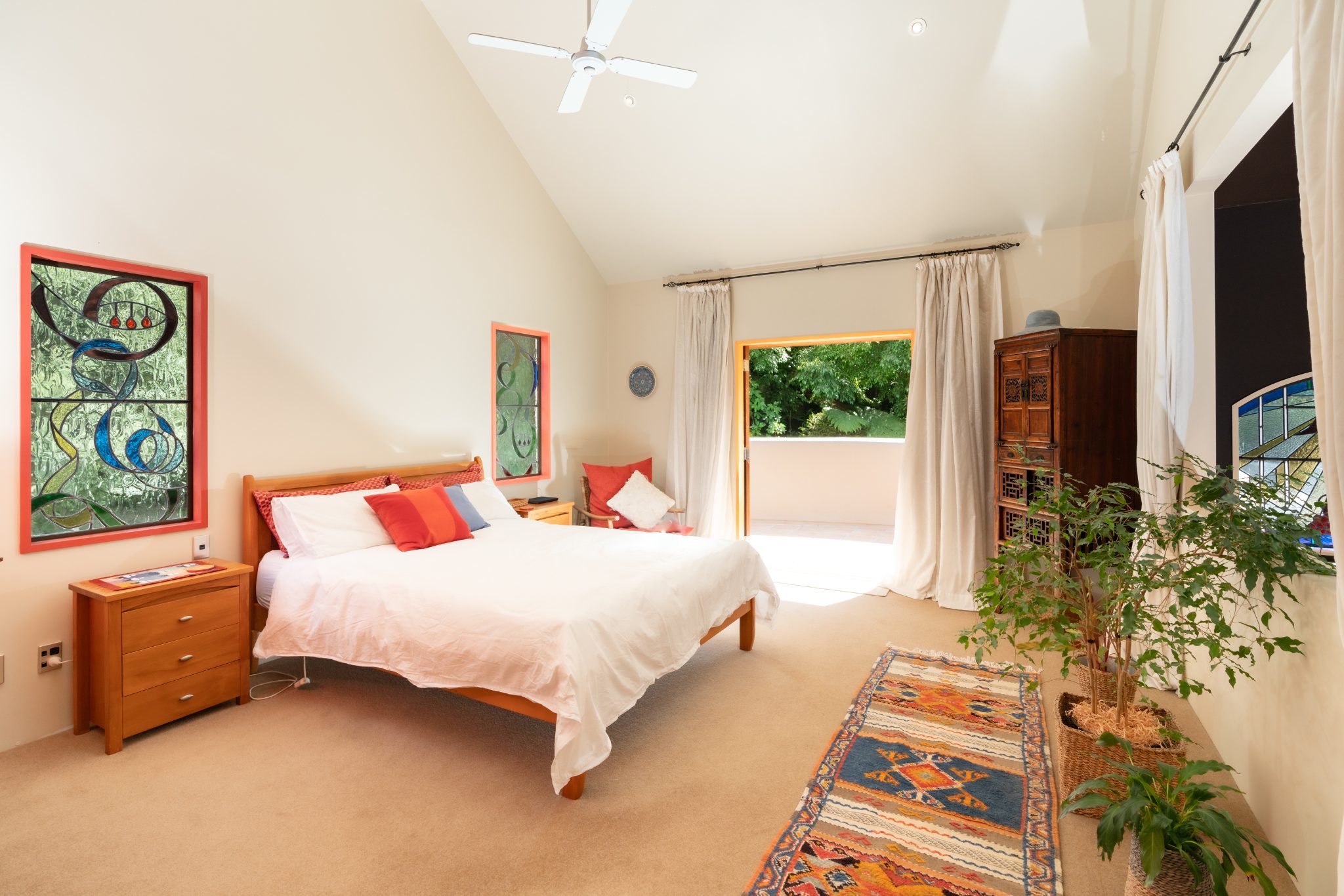 Bedroom with native bush outlook