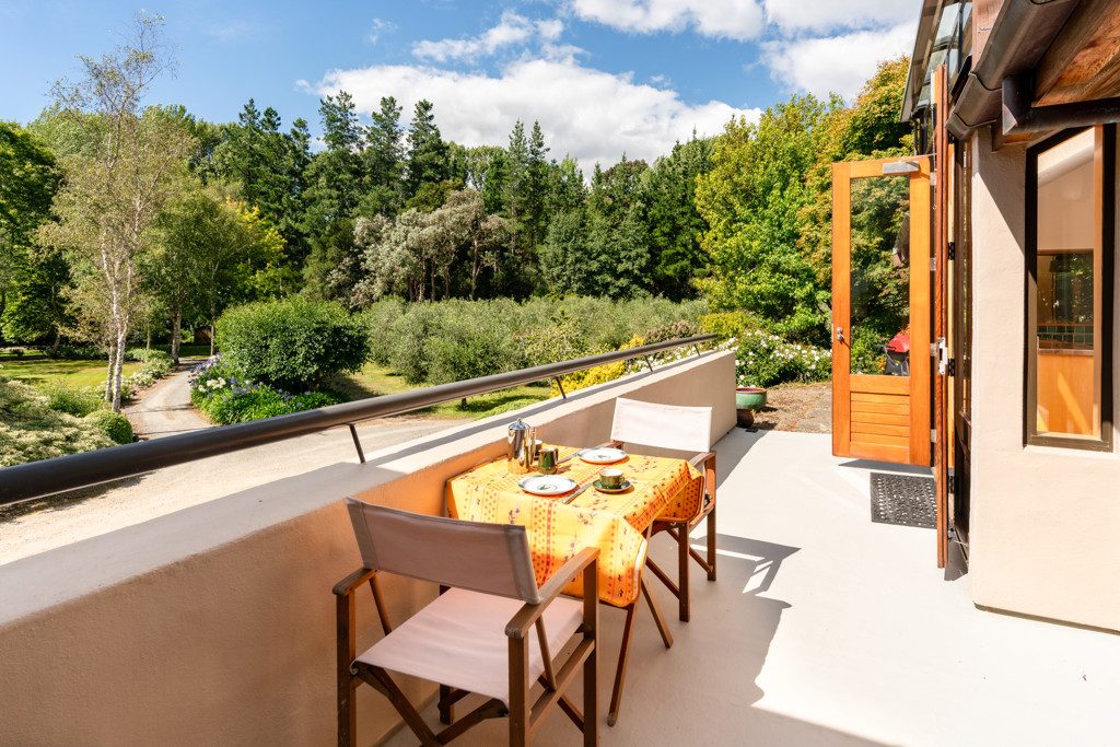 Private terrace with river and bush views